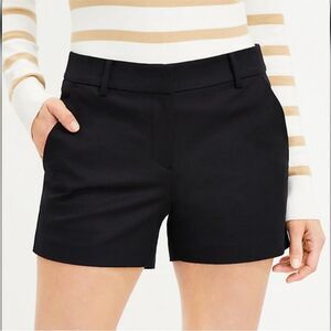 NWT LOFT Black Riviera Cotton Shorts Sz 4